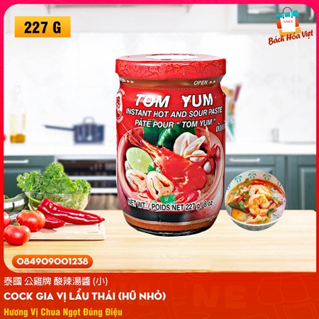 Sa Tế Lẩu Thái Tomyum Hiệu COCK (Hũ 227g)